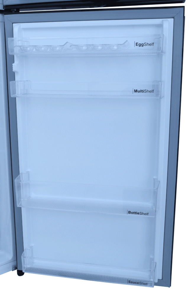 9178LF Chrome Hairline Black Double Door Refrigerator - Image 3